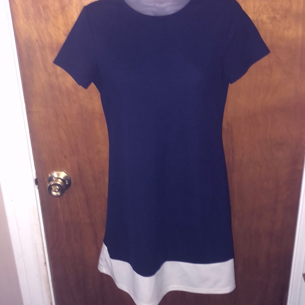 Shein Navy and White Women's dress
